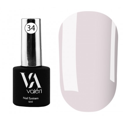Base for gel polish color VALERI Color Base / No. 34, 6 ml