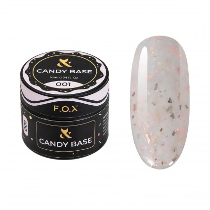 Base for gel polish F.O.X / Candy Base / 001, jar 10 ml