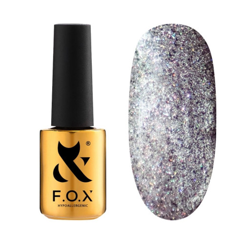 База для гель-лаку світловідбиваюча F.O.X / Base Flash Cat Eye / 001, 7 мл