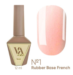 Rubber base coat for gel polish VALERI - Rubber Base French - №001, 12 ml