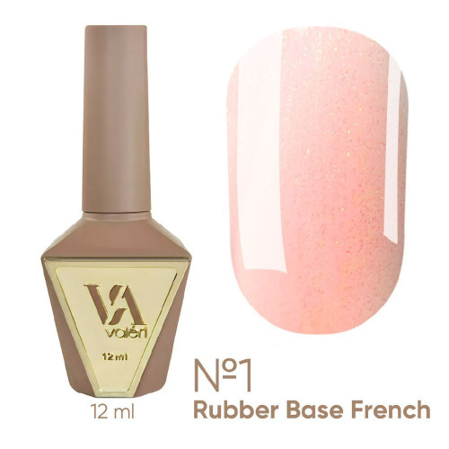 База для гель-лака VALERI - Rubber Base French - №001, 12 мл