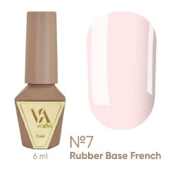 VALERI gel polish base coat - Rubber Base French - №007, 6 ml