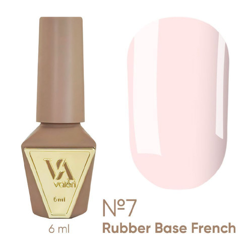 VALERI gel polish base coat - Rubber Base French - №007, 6 ml