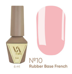 Rubber base coat for gel polish VALERI - Rubber Base French - №010, 6 ml