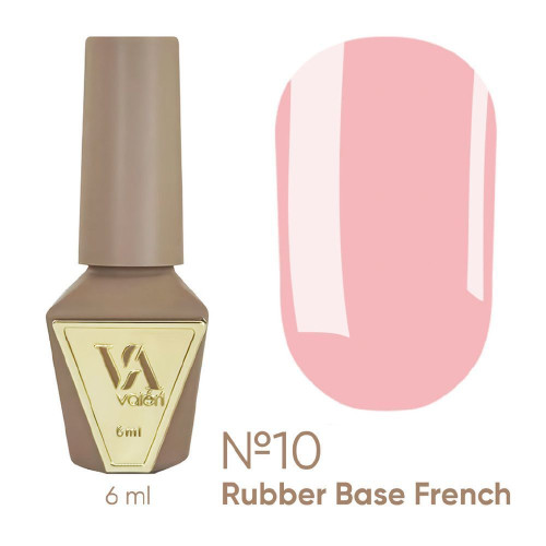 Rubber base coat for gel polish VALERI - Rubber Base French - №010, 6 ml
