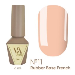 VALERI gel polish base coat - Rubber Base French - №011, 6 ml