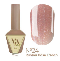 Rubber base coat for gel polish VALERI - Rubber Base French - №024, 12 ml