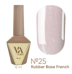 Rubber base coat for gel polish VALERI - Rubber Base French - №025, 12 ml