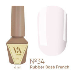 База для гель-лаку VALERI - Rubber Base French - №034, 6 мл