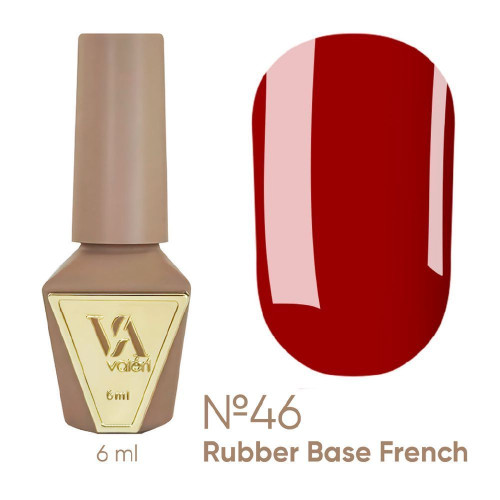 Rubber base coat for gel polish VALERI - Rubber Base French - №046, 6 ml