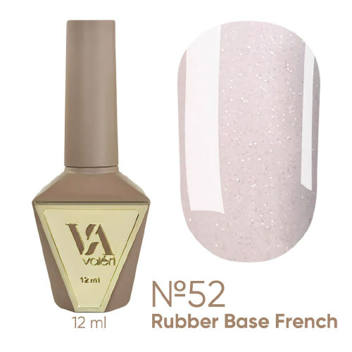 База для гель-лака VALERI - Rubber Base French - №052, 12 мл