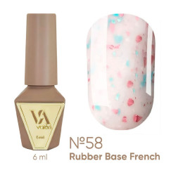 База для гель-лаку VALERI - Rubber Base French - №058, 6 мл