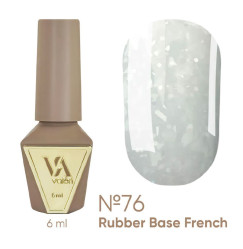 Rubber base coat for gel polish VALERI - Rubber Base French - №076, 6 ml