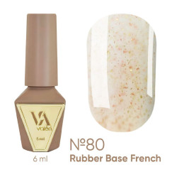 База для гель-лаку VALERI - Rubber Base French - №080, 6 мл