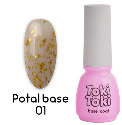Camouflage base for gel polish Toki Toki / Potal 001, 5 ml