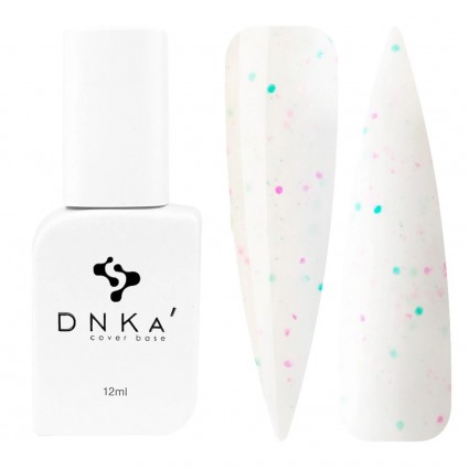 База камуфлирующая DNKa Cover Base / №0056 Fairy (белый с зеленой и розовой крошкой), 12 мл