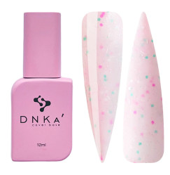 Base camouflage DNKa Cover Base / №0057 Candy (pink with green and pink chips), 12 ml