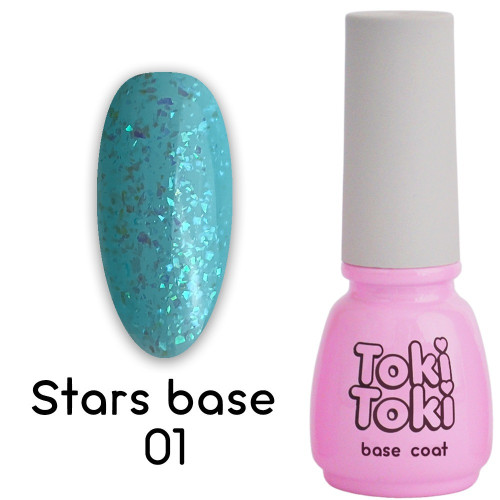 Base with gold leaf for gel polish Toki Toki / Stars Base SB01, 5 ml
