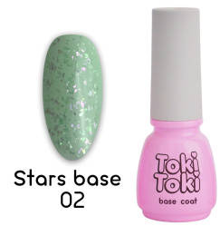 Base with gold leaf for gel polish Toki Toki / Stars Base SB02, 5 ml