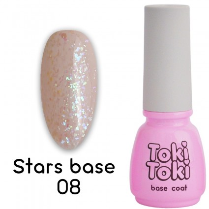 База с поталью для гель-лака Toki Toki / Stars Base SB08, 5 мл