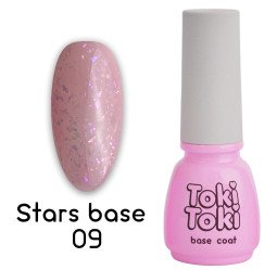 Base with gold leaf for gel polish Toki Toki / Stars Base SB09, 5 ml