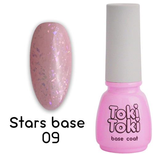 Base with gold leaf for gel polish Toki Toki / Stars Base SB09, 5 ml