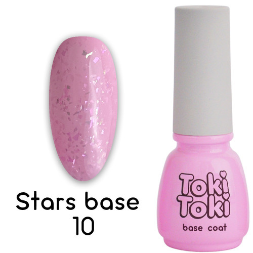 Baza z płatkami złota pod lakier hybrydowy Toki Toki / Stars Base SB10, 5 ml