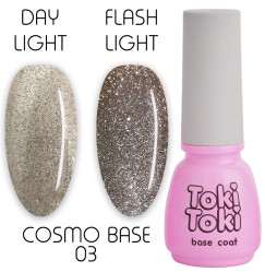 Reflective base for gel polish Toki Toki / Cosmo Base CB03, 5 ml