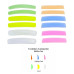 Silicone curlers for LOWER eyelashes (6 pairs/pack) / multi-colored