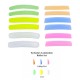 Silicone curlers for LOWER eyelashes (6 pairs/pack) / multi-colored