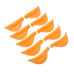 Silicone Eyelash Curlers - Orange Set, 5 Pairs (Boxed)
