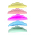 Silicone curlers (S+M+M1+M2+L) / MULTI-COLORED SET, 5 pairs without brand