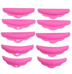 Silicone curlers (S+M+M1+M2+L) / RASPBERRY SET, 5 pairs without brand