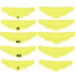 Бігуді силіконові (S+M+M1+M2+L) / ЖОВТИЙ НАБІР, 5 пар без бренду