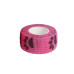 Elastic bandage bandage for tattoo machine (4.5 m * 2.5 cm) - raspberry with MINI paws