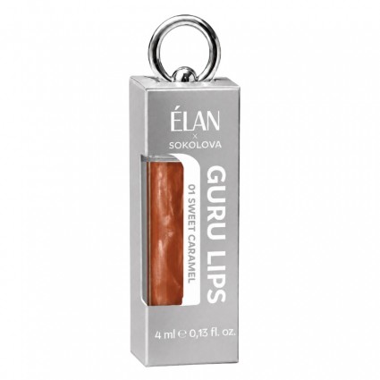 Błyszczyk do ust ELAN х Sokolova - GURU LIPS - 01 Sweet Caramel, 4 ml