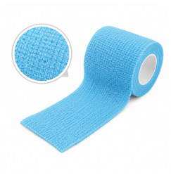 Elastic cohesive bandage for tattoo machine (4.5 m*5 cm) - light blue