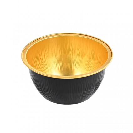 Aluminum foil bowl for wax melter, 125 ml - black