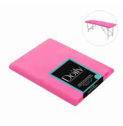 Disposable couch cover spunbond (0.8x2.1 m universal) with elastic Doily density 80 g - raspberry
