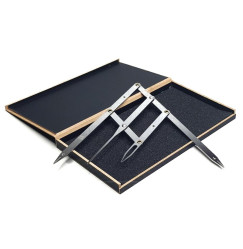 Leonardo's compass for marking and shaping eyebrows / silver