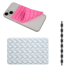 Silicone Suction Cup Holder for Phone - White
