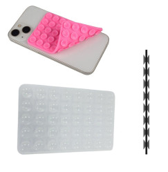 Silicone Suction Cup Holder for Phone - Transparent