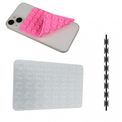 Silicone Suction Cup Holder for Phone - Transparent