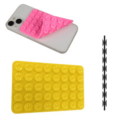 Silicone Suction Cup Holder for Phone - Yellow