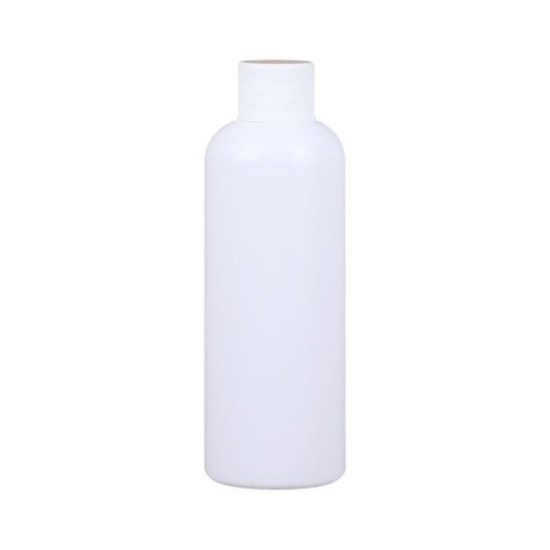 Liquid bottle, cosmetic container - white with a white lid, 100 ml