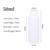 Liquid bottle, cosmetic container - white with a white lid, 50 ml