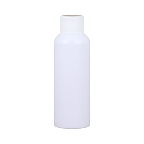 Liquid bottle, cosmetic container - white with a white lid, 50 ml