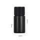 Liquid bottle, cosmetic container - black with a black lid, 10 ml