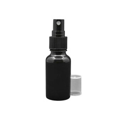 Spray bottle, cosmetic container - black, 30 ml