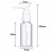 Pump bottle, cosmetic container - CLEAR with white pump, 50 ml